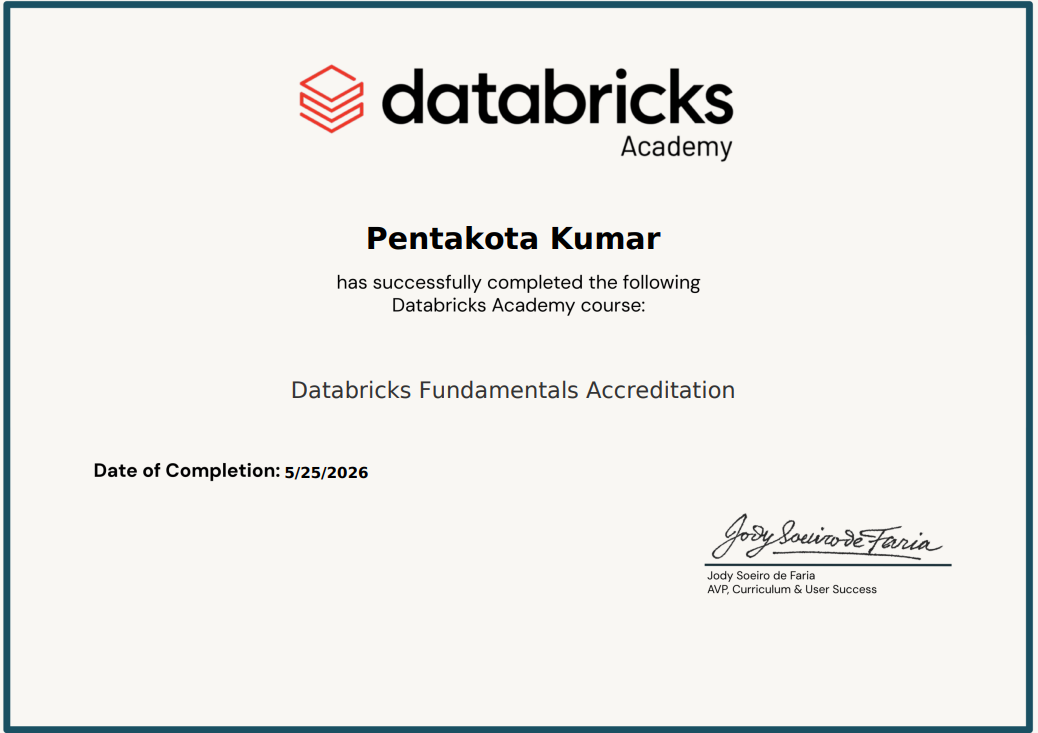 Databricks Fundamentals Badge