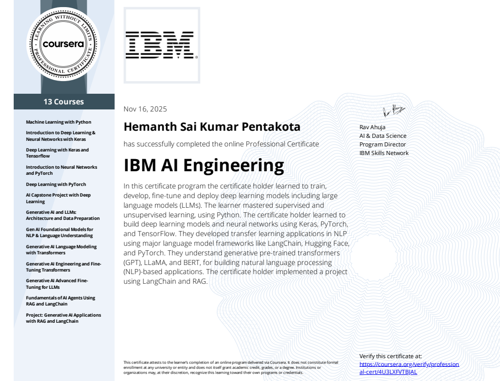 IBM AI Engineering